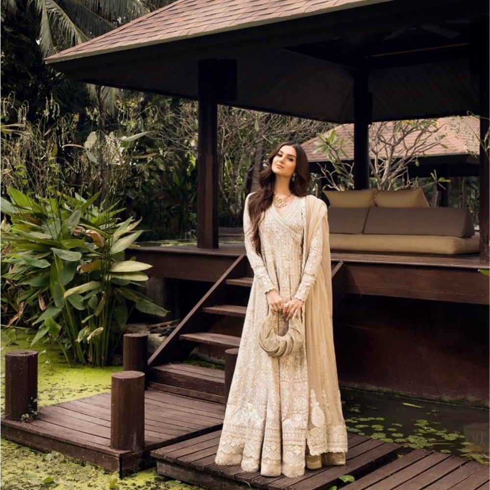 Faiza saqlain full embroidered dress